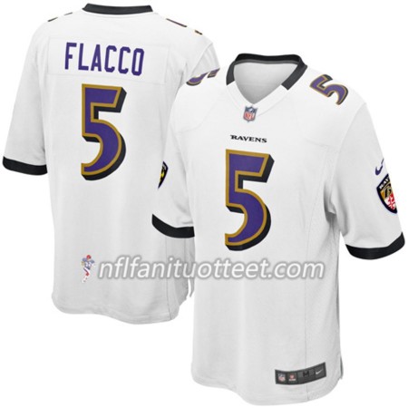Miesten Baltimore Ravens NFL Pelipaita Joe Flacco 5 Nike Valkoinen